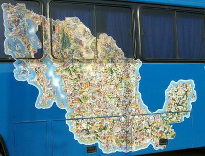 Lost? Use this bus for a locator map.